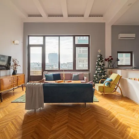 Spacious 3br Atrium Penthouse, Balcony, Cismigiu Apartment *